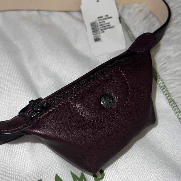 Longchamp 🔥🔥🔥 Burgundy Leather Le Pliage Cuir Ladies' Belt Bag -RARE FIND - Picture 3 of 7